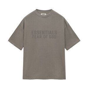 ESSENTIALS Flocked Small Letters Short T-shirt